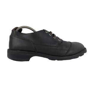 Medium Mens Dark Brown Round Toe Lace Up Derby Dress Shoes Size US 10.5‎